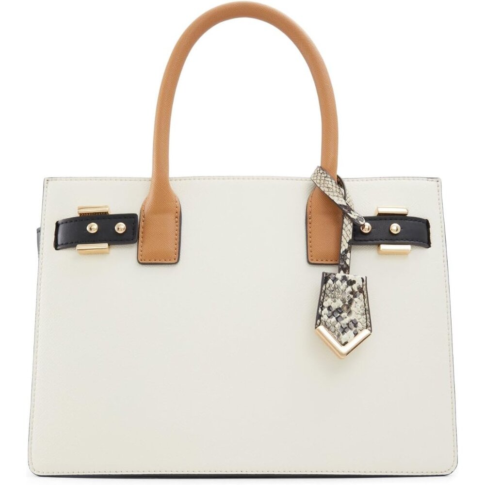 Kruzeex Women's White Satchel - 3 Compartment Lightweight Handbag For Every Day